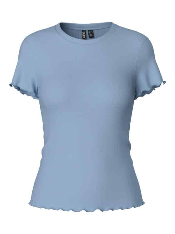 pcNicca SS-O-Neck Top Noos Cashmere Blue - Bilde 2