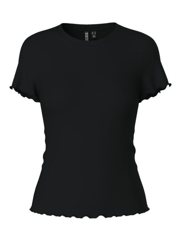 pcNicca SS-O-Neck Top Noos Black - Bilde 2