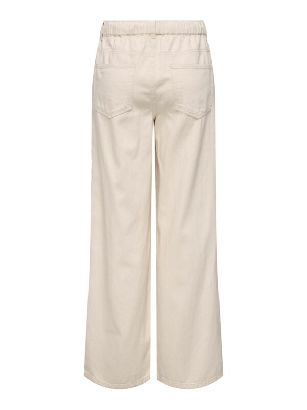 onlSilla MW Pull-Up Wide Pant Ecru - Bilde 2