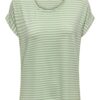onlMoster Stripe S/S O-Neck Top Jrs Noos Laurel Green - Bilde 2