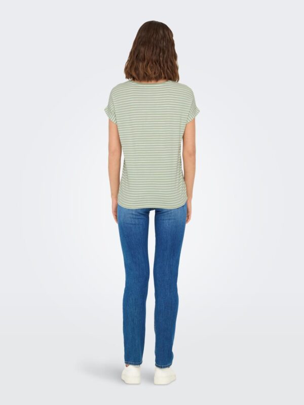 onlMoster Stripe S/S O-Neck Top Jrs Noos Laurel Green - Bilde 3