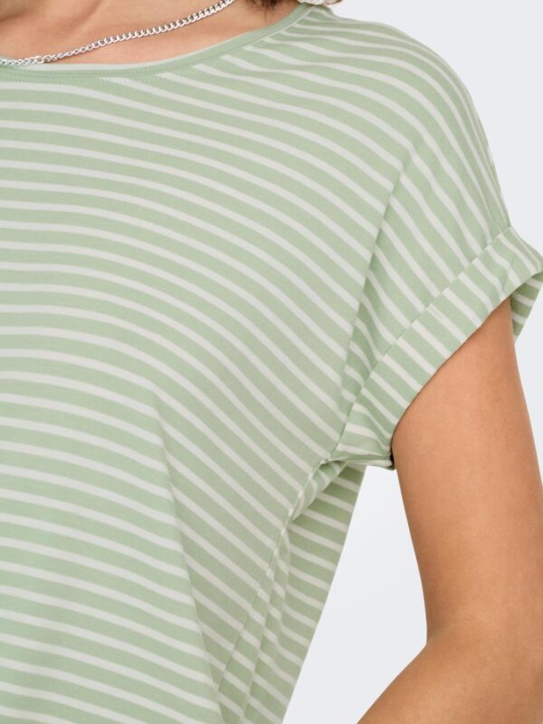 onlMoster Stripe S/S O-Neck Top Jrs Noos Laurel Green - Bilde 4
