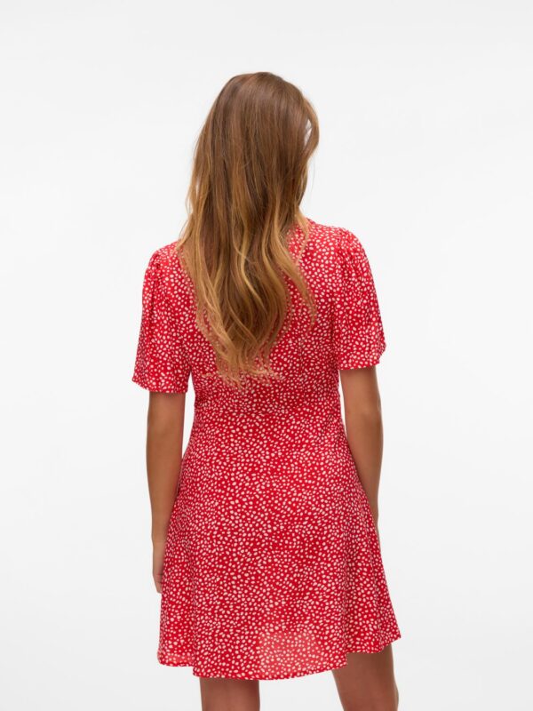 vmAlba SS Short Dress Wvn Noos Fiery Red - Bilde 3