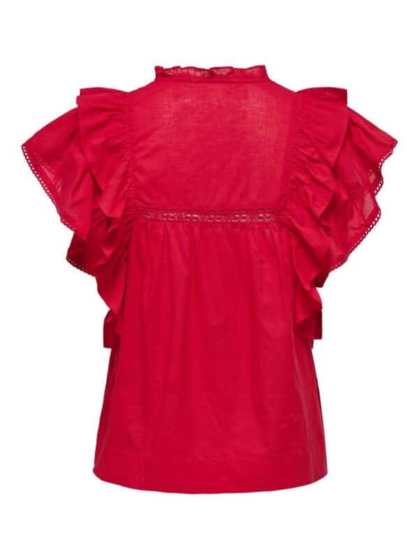 onlSunny Life Capsl Frill Top Noos High Risk Red - Bilde 2