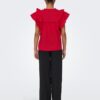 onlSunny Life Capsl Frill Top Noos High Risk Red - Bilde 4