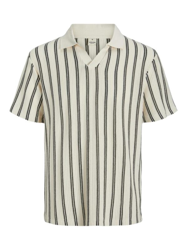 jprbluHarry SS Split Neck Polo Cloud Dancer - Bilde 2