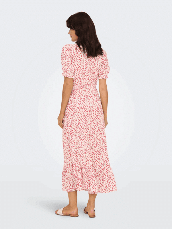 onlChianti SS Long Dress Wvn Noos Cloud Dancer - Bilde 3