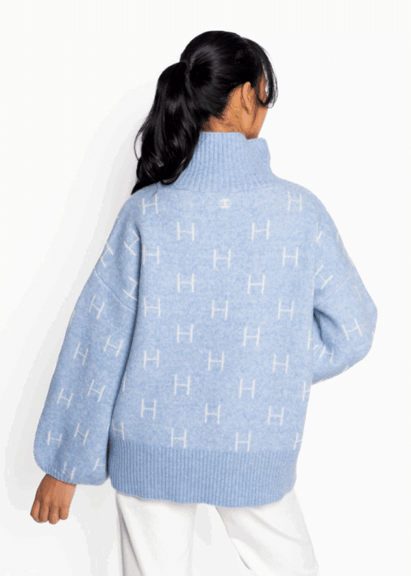 Fam Short Sweater Light Blue - Bilde 2