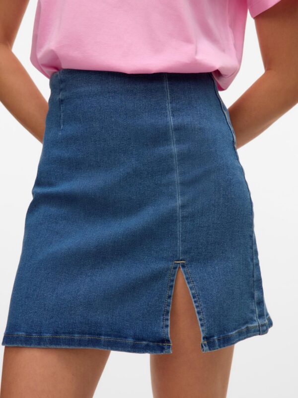 vmNelly HR Short Skirt Dnm Noos Medium Blue Denim - Bilde 4