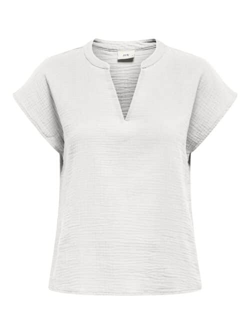 jdyTheis Life S/S Top Wvn Cloud Dancer