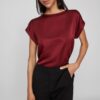 viEllette S/S Satin Top Noos Cabernet