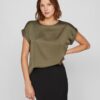 viEllette S/S Satin Top Noos Dusty Olive