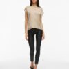 viEllette S/S Satin Top Noos Cement