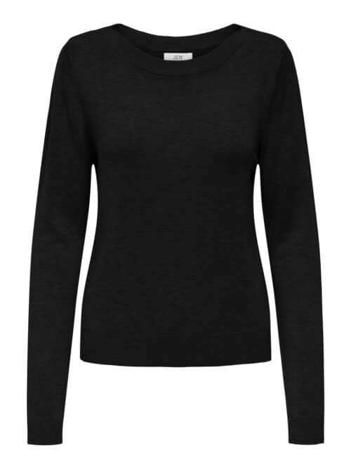 jdyBasica L/S Boat Neck Pullover Knit Black