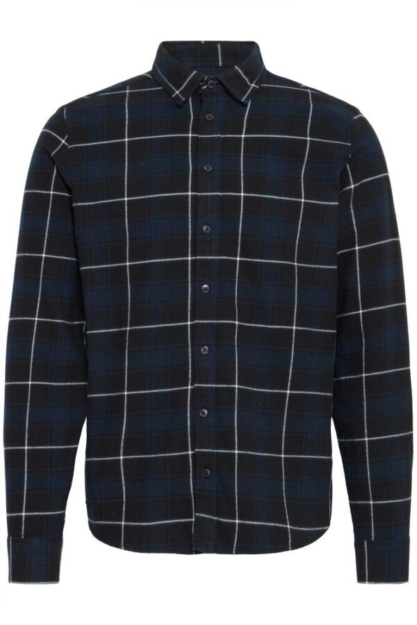 cfMace LS BU Checked Shirt Brushed Navy Blazer
