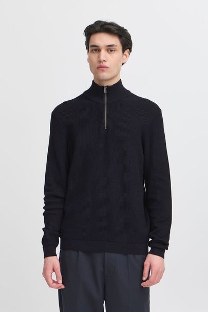 cfNoar Structured Halfzip Knit Dark Navy