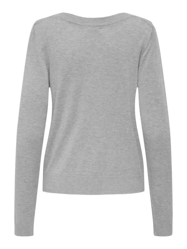 jdyBasica L/S Boat Neck Pullover Knit Light Grey Melange - Bilde 2