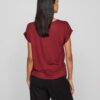 viEllette S/S Satin Top Noos Cabernet - Bilde 5