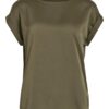 viEllette S/S Satin Top Noos Dusty Olive - Bilde 2
