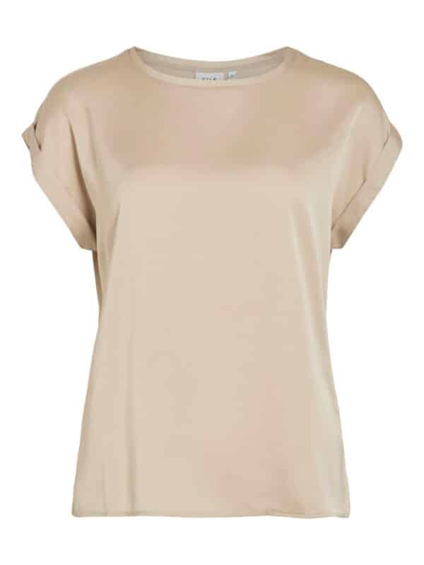 viEllette S/S Satin Top Noos Cement - Bilde 5