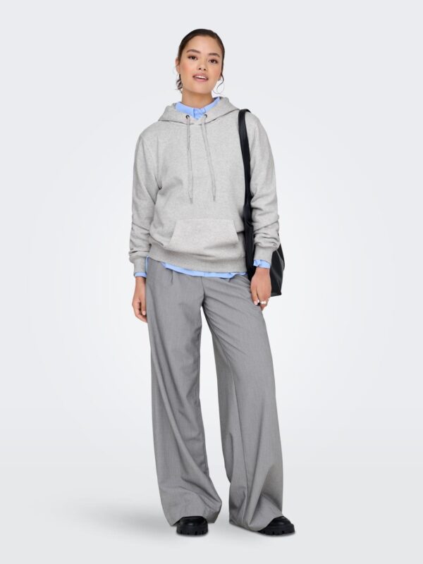 onlDaze L/S Hood Swt Noos Light Grey Melange - Bilde 2