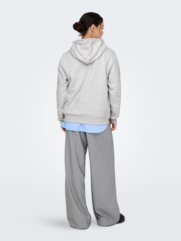 onlDaze L/S Hood Swt Noos Light Grey Melange - Bilde 3