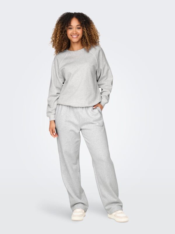 onlDaze Straight Pants Swt Noos Light Grey Melange - Bilde 2