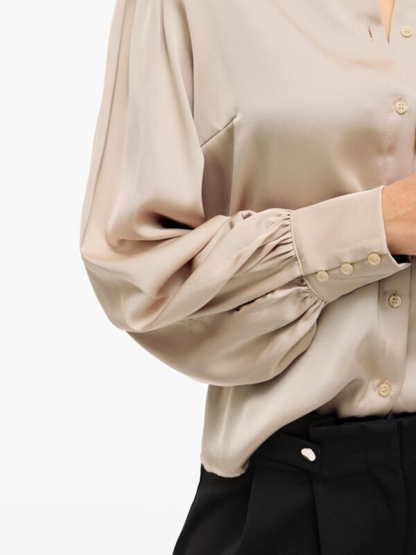 viEnna Ravenna L/S Balloon Shirt Noos Cement - Bilde 3