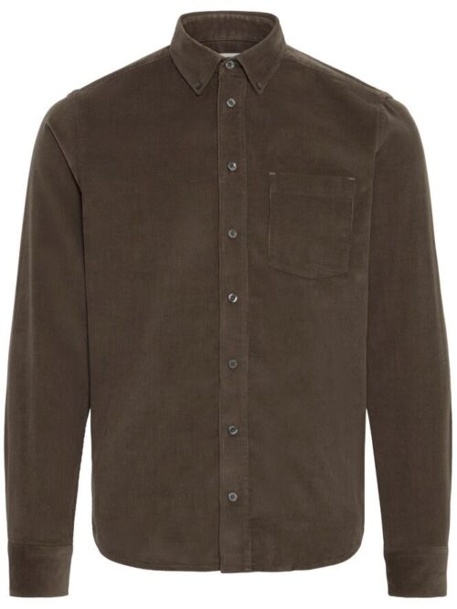 cfAnton LS BD Baby Cord Shirt Black Olive
