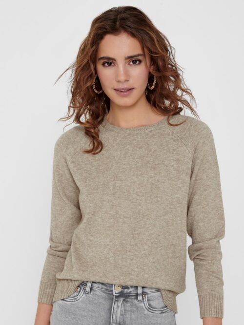 onlLesly Kings Life L/S Knt Noos Beige