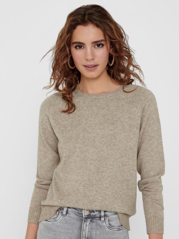 onlLesly Kings Life L/S Knt Noos Beige