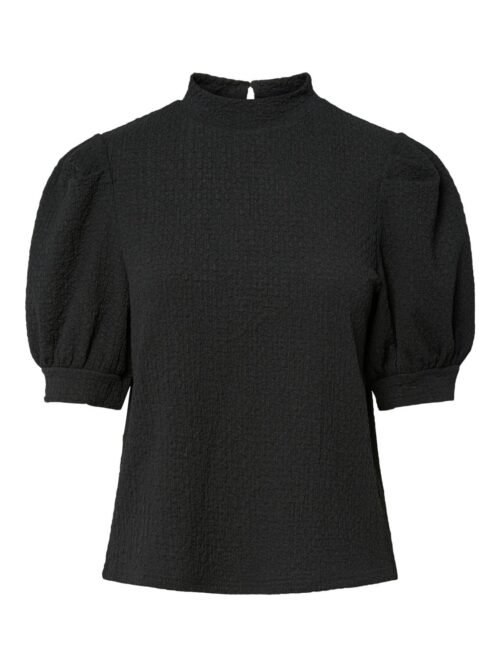 pcJamal 2/4 High Neck Top Jrs Black