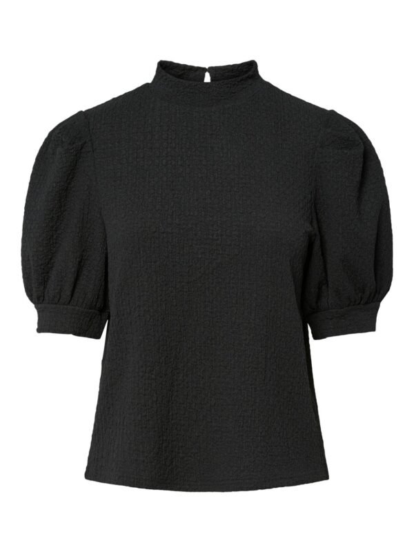 pcJamal 2/4 High Neck Top Jrs Black