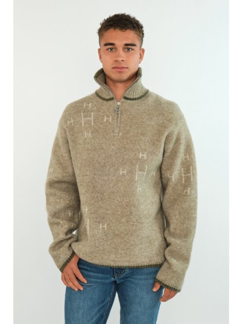 IBEN Half Zip Eucalyptus