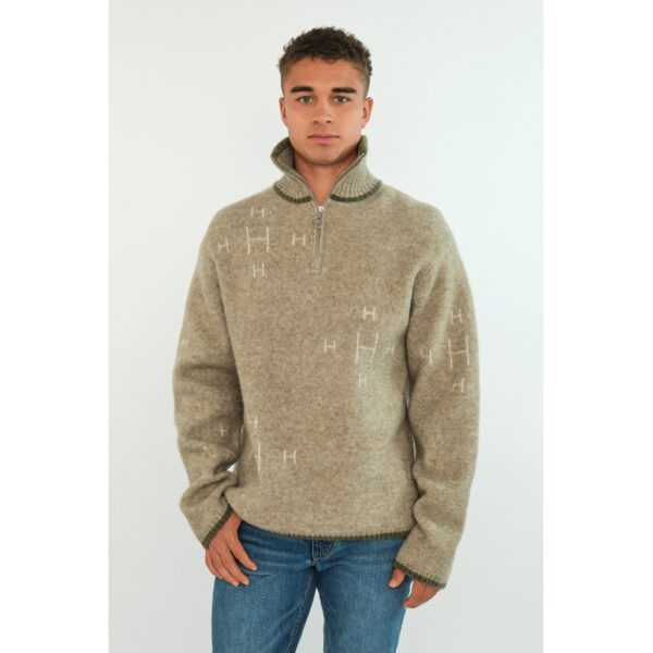 IBEN Half Zip Eucalyptus