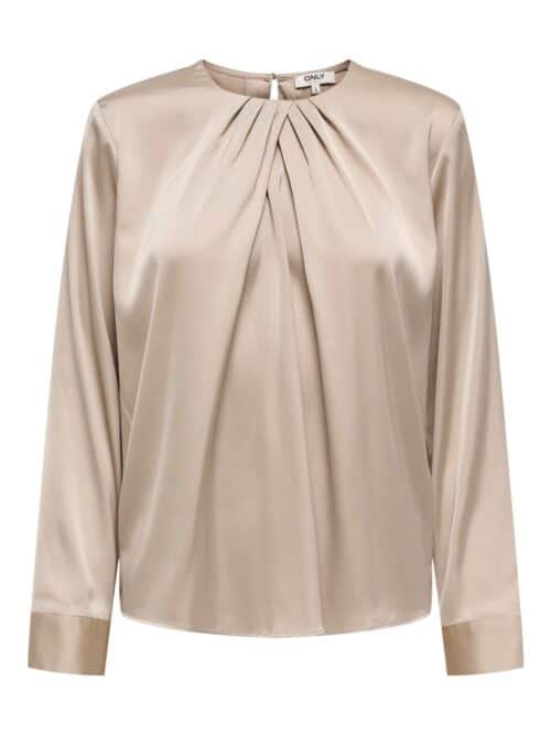 onlCamille LS Satin Detail Top WVN String