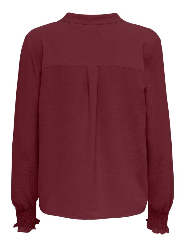 onlMette V-Neck LS Smock Top Noos Wvn Tawny Pot - Bilde 2
