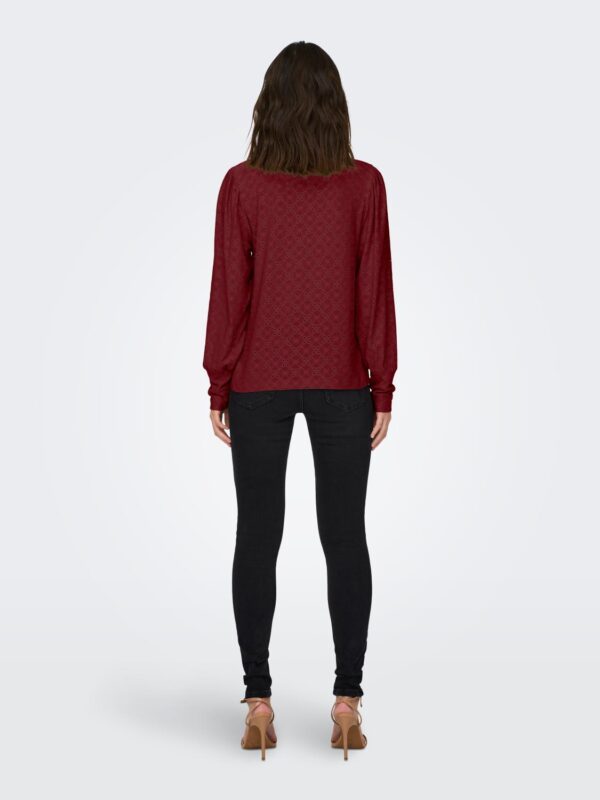 jdyCathinka L/S Bellsleeve Top Jrs Noos Cabernet - Bilde 3