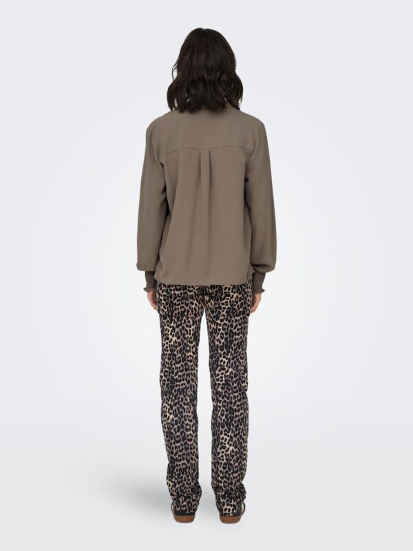 onlMette V-Neck LS Smock Top Noos Wvn Brown Lentil - Bilde 3