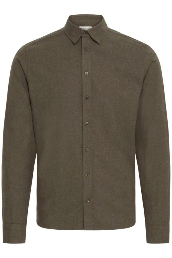 cfAnton LS BD 0159 Brushed Shirt Black Olive - Bilde 2
