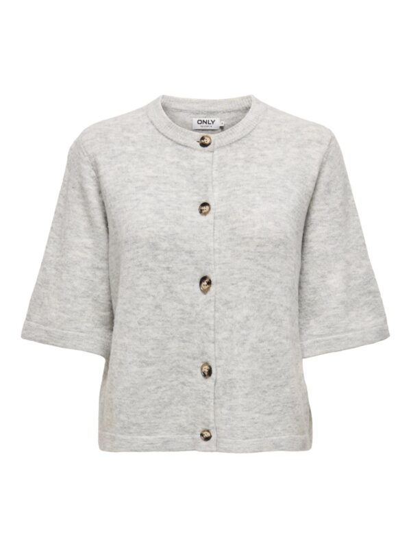 onlCamilla S/S Cardigan Knt Noos Light Grey Melange - Bilde 2