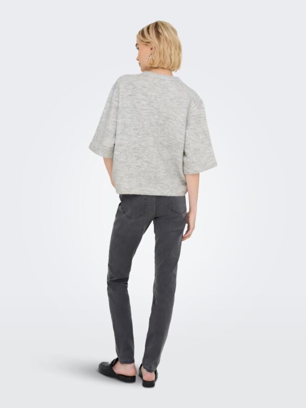 onlCamilla S/S Cardigan Knt Noos Light Grey Melange - Bilde 3