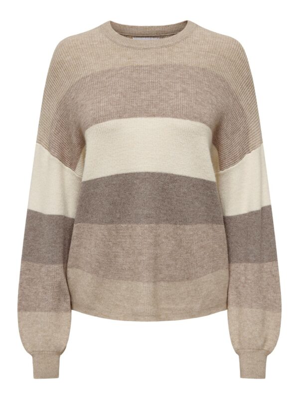 onlAtia L/S Stripe Pullover Knt Noos Feather Gray - Bilde 2