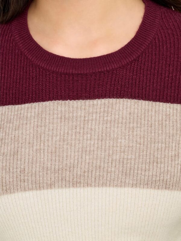 onlAtia L/S Stripe Pullover Knt Noos Zinfandel - Bilde 4