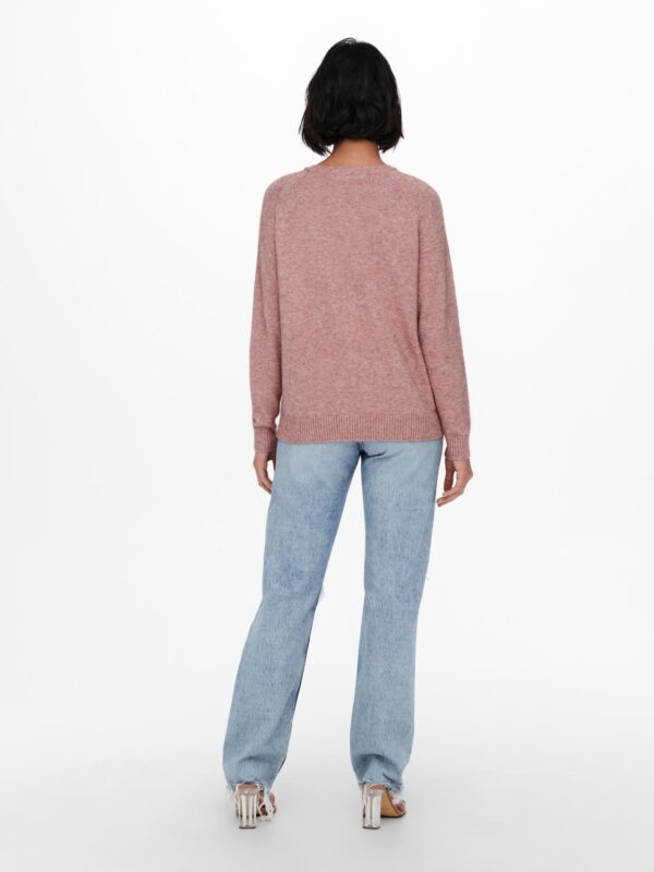 onlLesly Kings Life L/S Knt Noos Rose Brown - Bilde 3