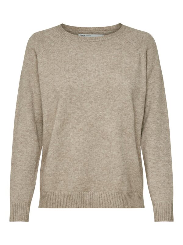 onlLesly Kings Life L/S Knt Noos Beige - Bilde 2