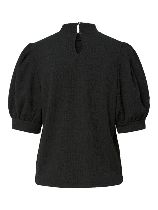 pcJamal 2/4 High Neck Top Jrs Black - Bilde 2