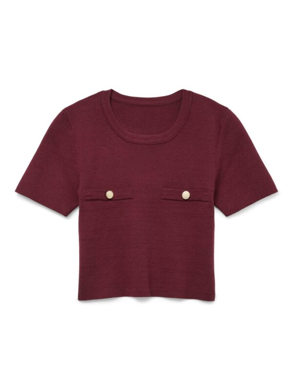 vmKristin SS Pullover Syrah - Bilde 2
