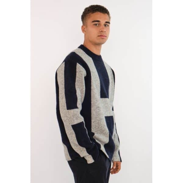 Isak Knit Navy - Bilde 3