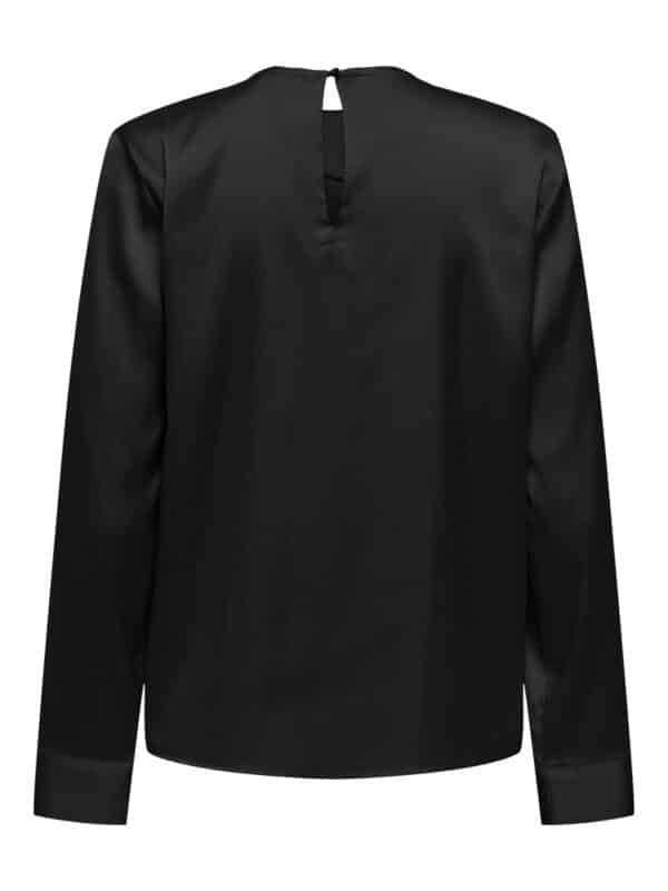 onlCamille LS Satin Detail Top WVN Black - Bilde 2